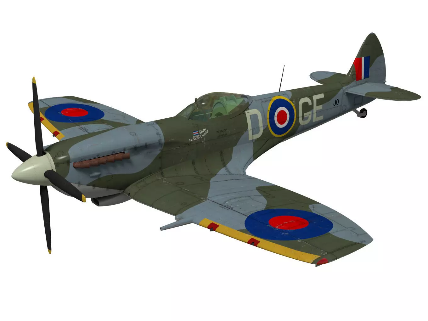 Supermarine Spitfire Mk-XVIe 3D model_0