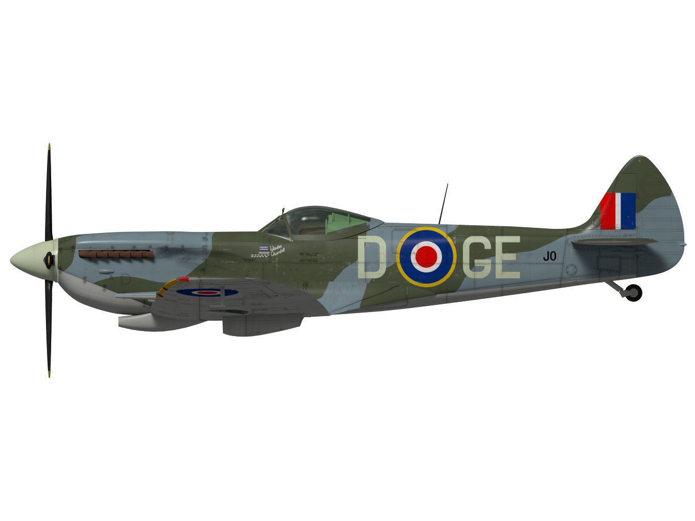 Supermarine Spitfire Mk-XVIe 3D model_9