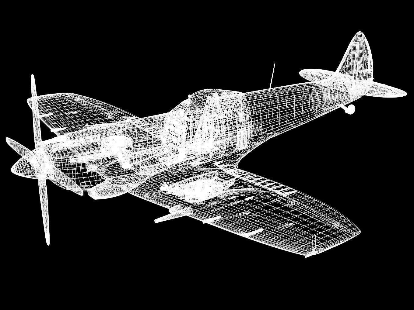 Supermarine Spitfire Mk-XVIe 3D model_16