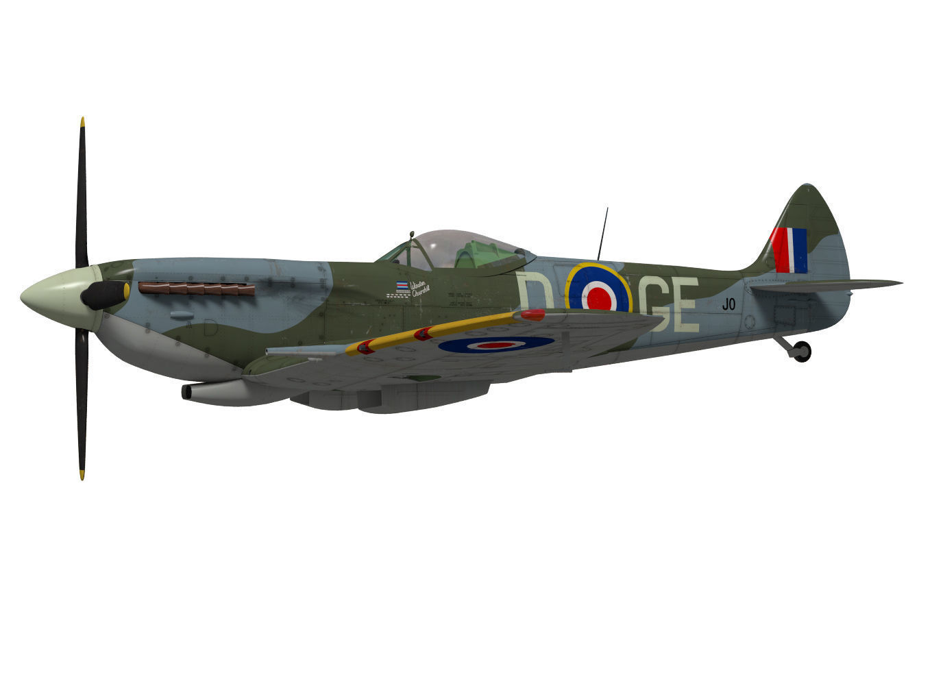 Supermarine Spitfire Mk-XVIe 3D model_2