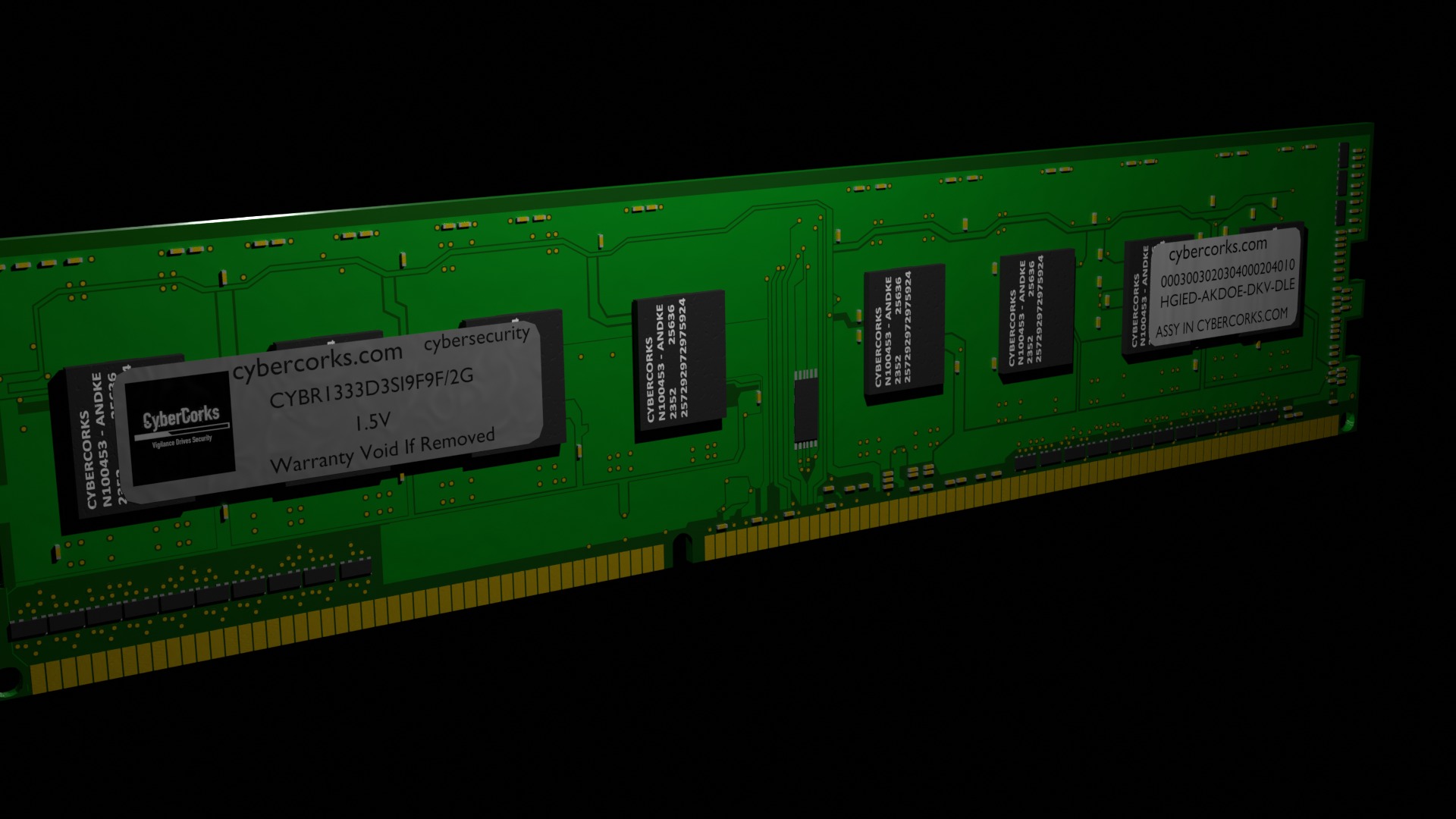 DDR3 Memory Ram Hardware Free 3D model_1