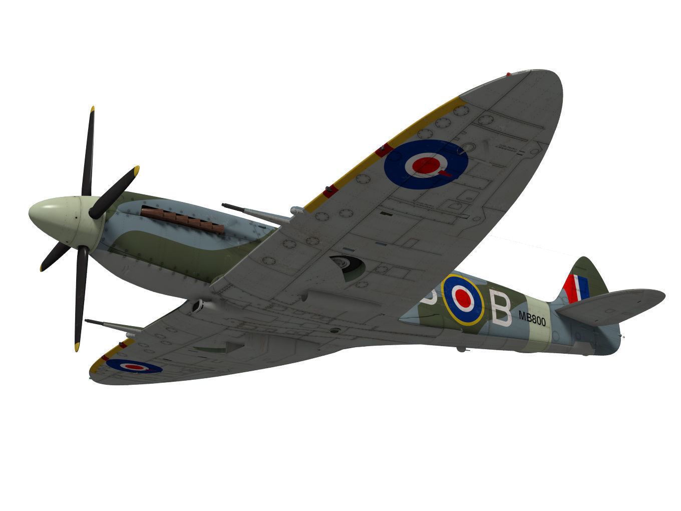Supermarine Spitfire Mk-XII 3D model_3