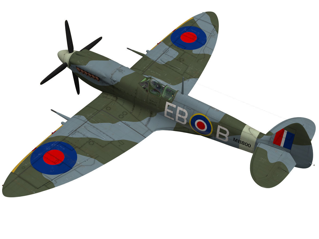 Supermarine Spitfire Mk-XII 3D model_1