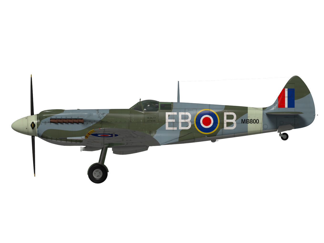 Supermarine Spitfire Mk-XII 3D model_10