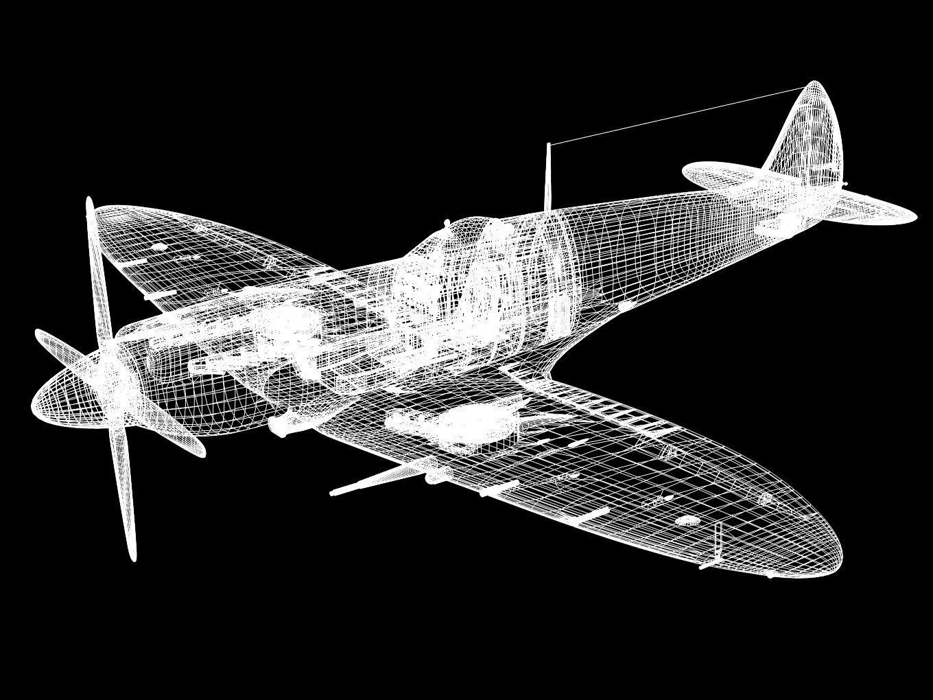 Supermarine Spitfire Mk-XII 3D model_16