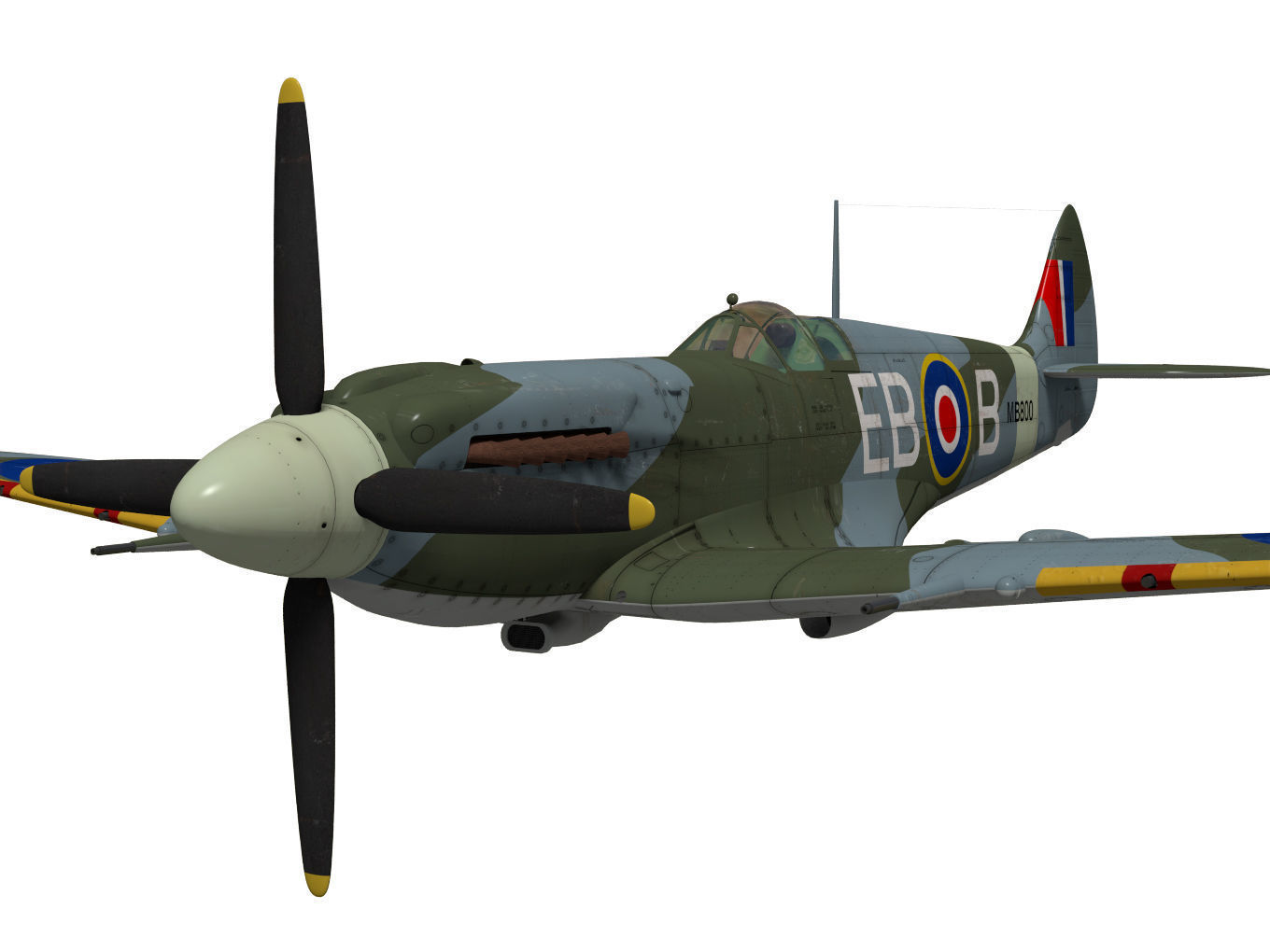 Supermarine Spitfire Mk-XII 3D model_4