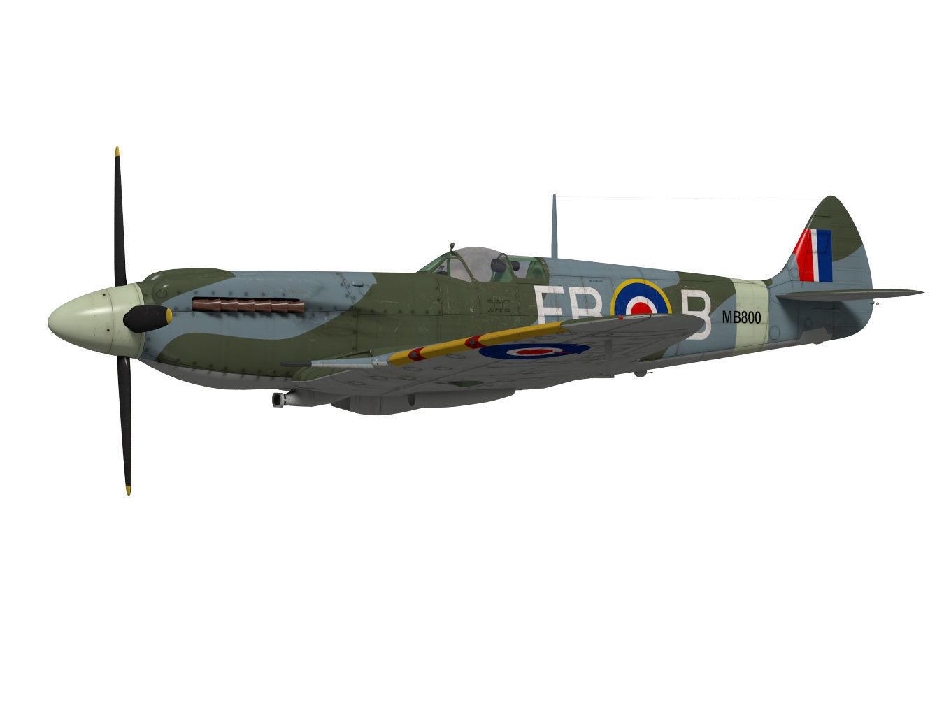 Supermarine Spitfire Mk-XII 3D model_2