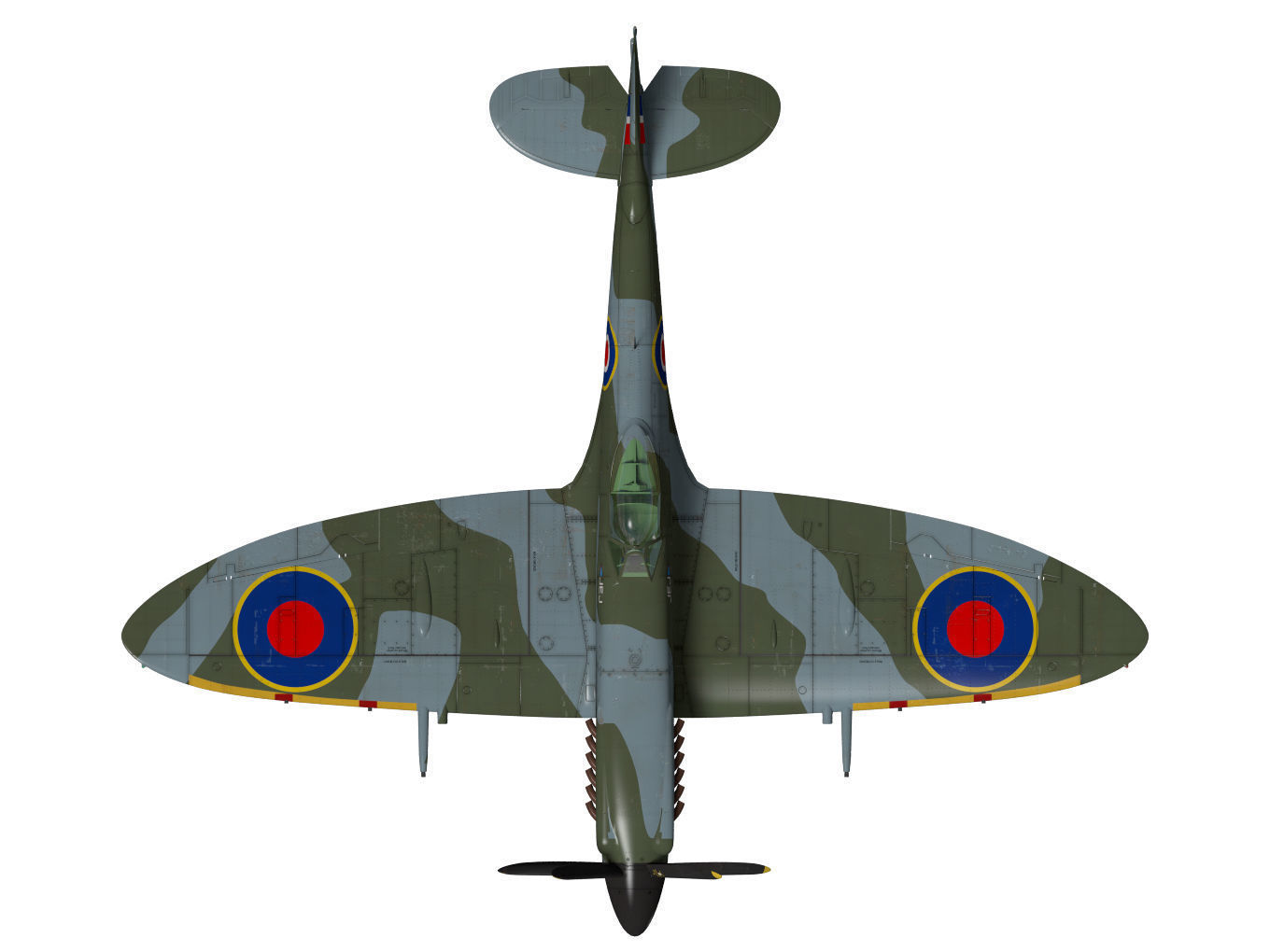 Supermarine Spitfire Mk-XIV 3D model_13
