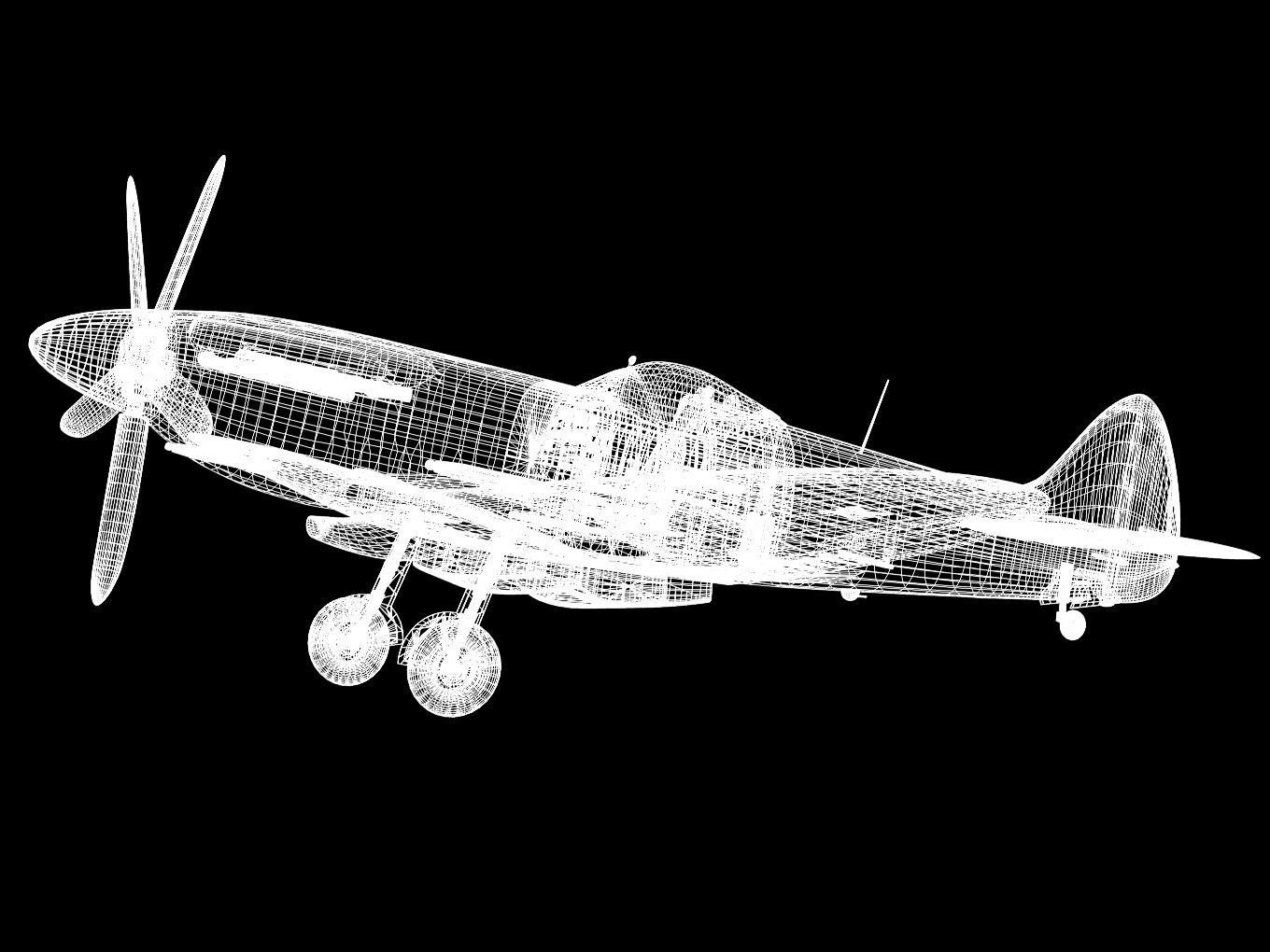 Supermarine Spitfire Mk-XIV 3D model_17