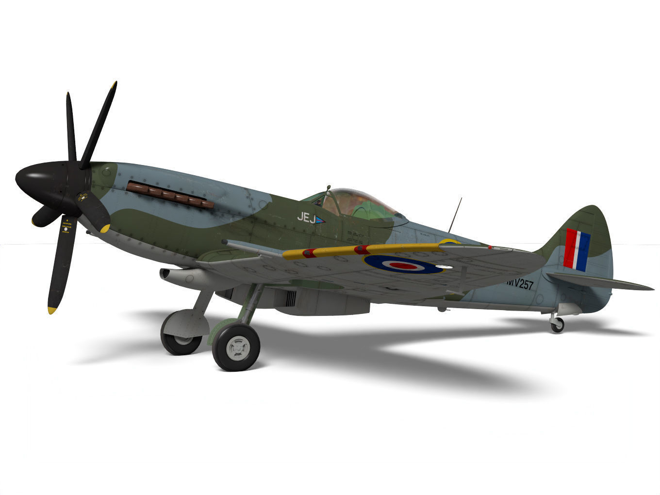 Supermarine Spitfire Mk-XIV 3D model_5