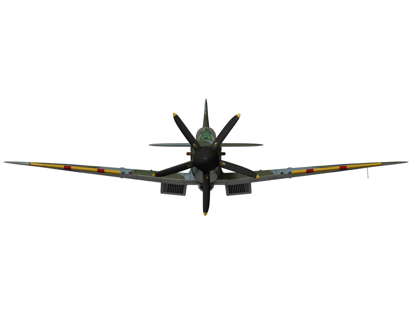 Supermarine Spitfire Mk-XIV 3D model_11