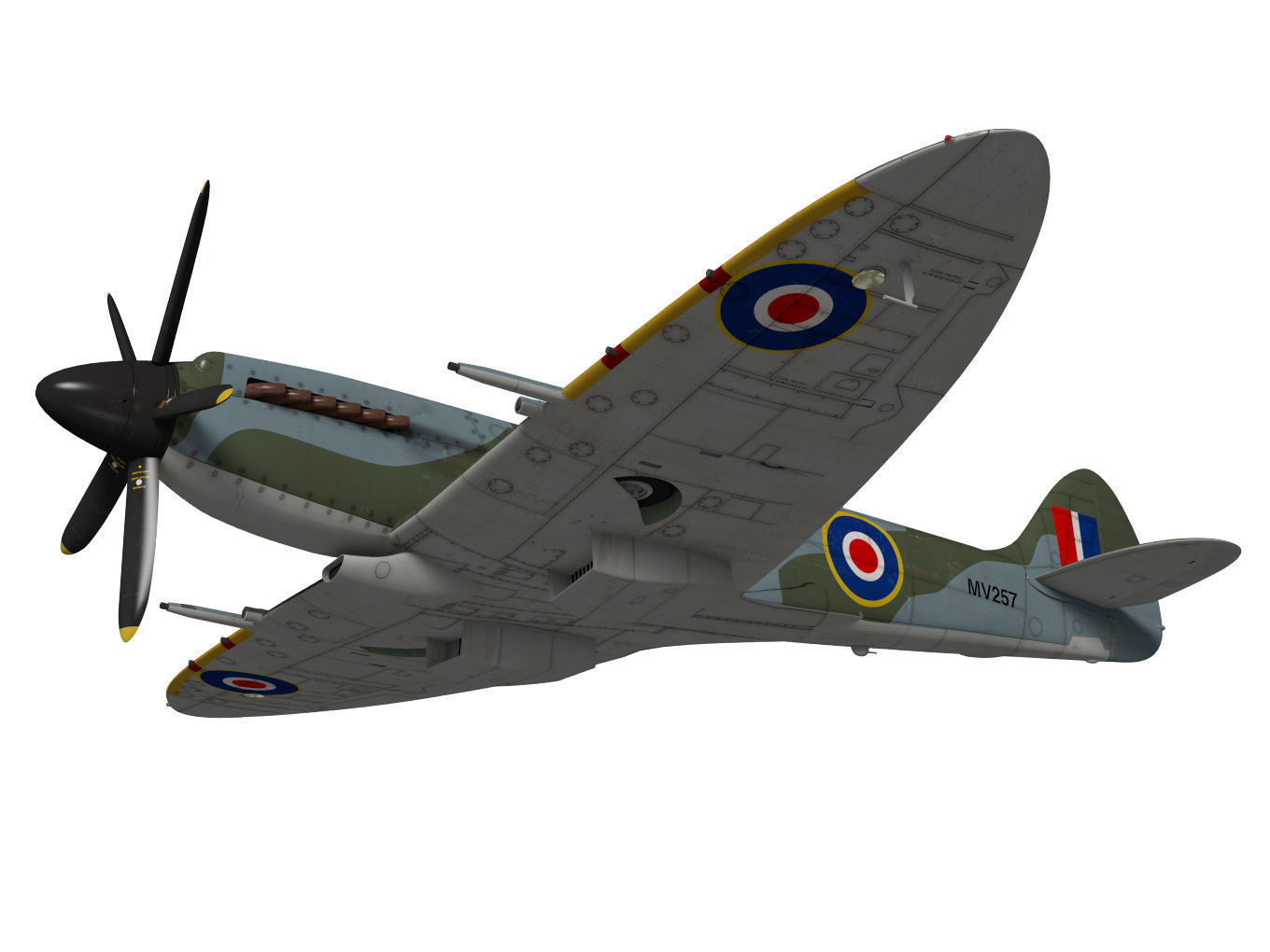 Supermarine Spitfire Mk-XIV 3D model_3