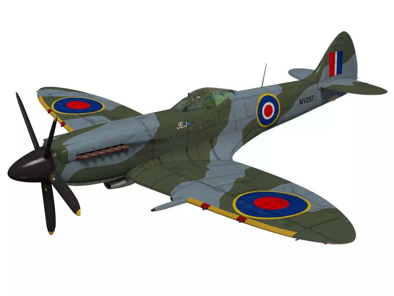 Supermarine Spitfire Mk-XIV 3D model_0