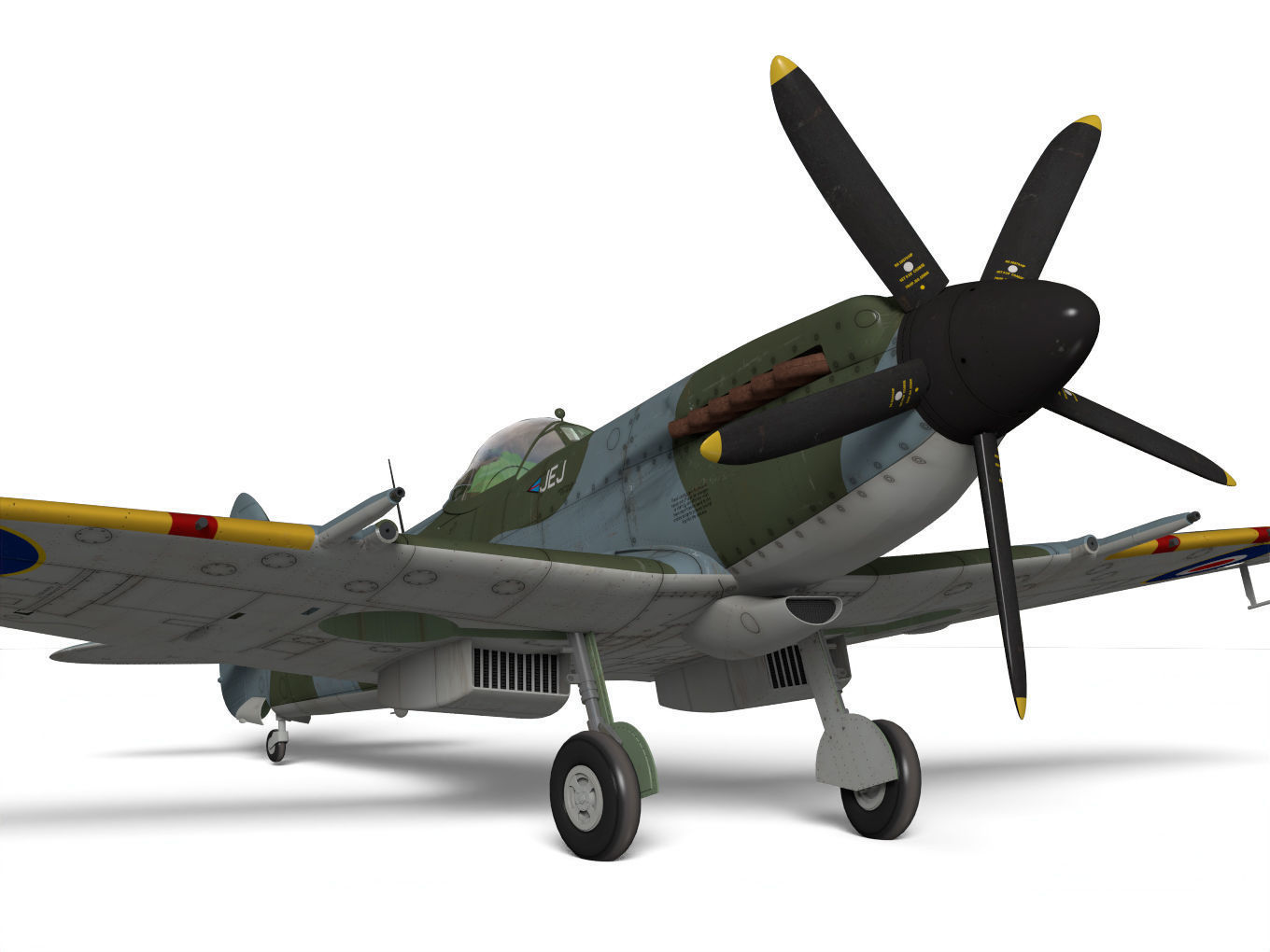 Supermarine Spitfire Mk-XIV 3D model_7