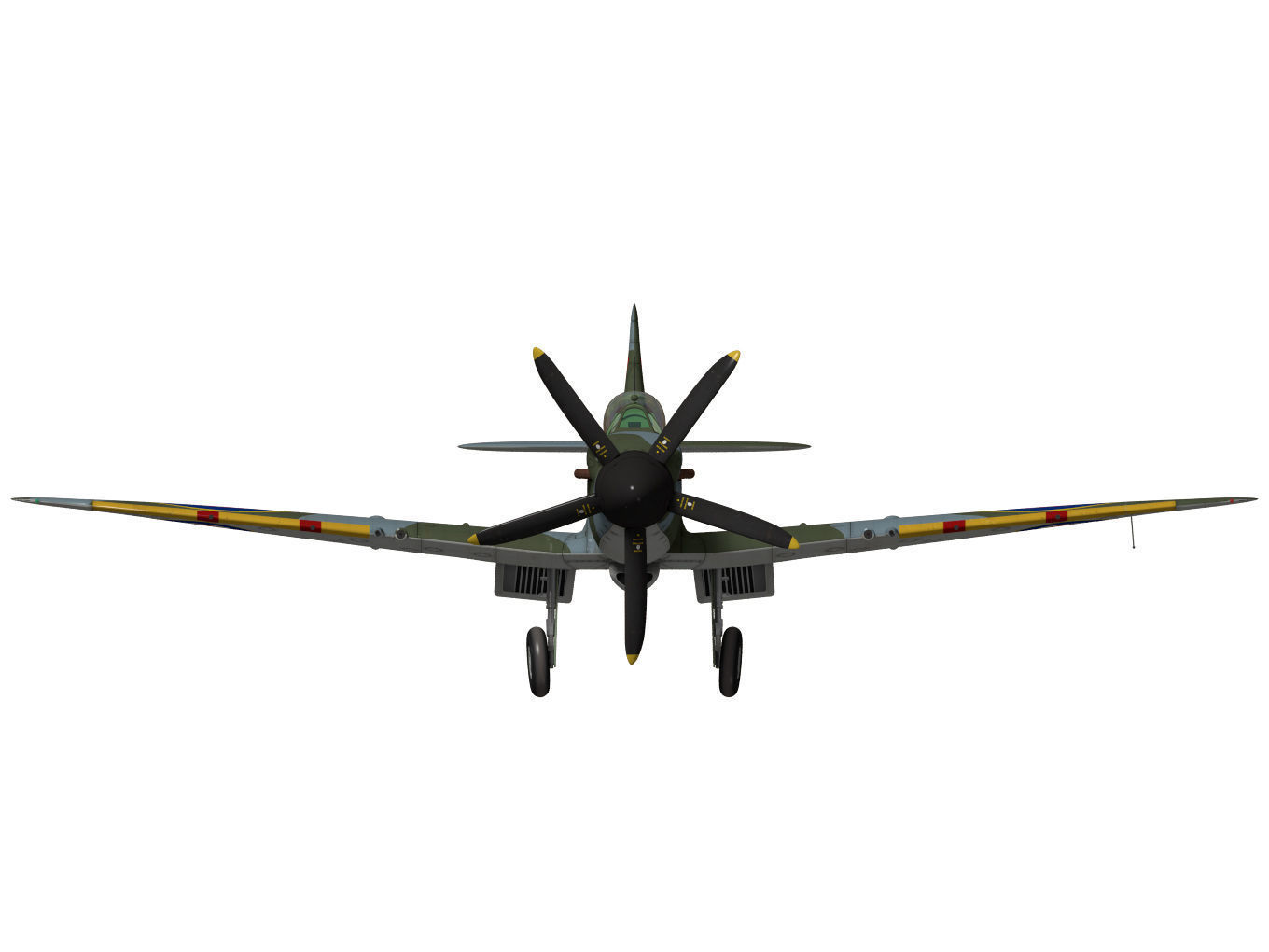 Supermarine Spitfire Mk-XIV 3D model_12