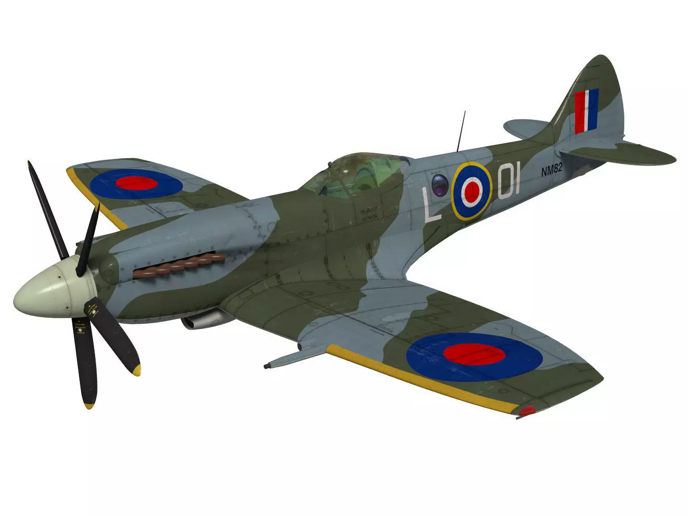 Supermarine Spitfire Mk-XIVe 3D model_0