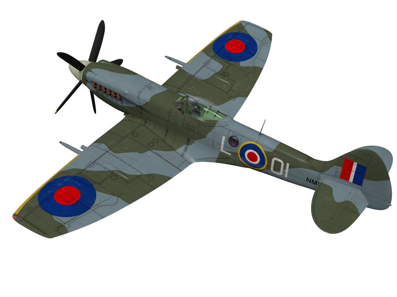 Supermarine Spitfire Mk-XIVe 3D model_1