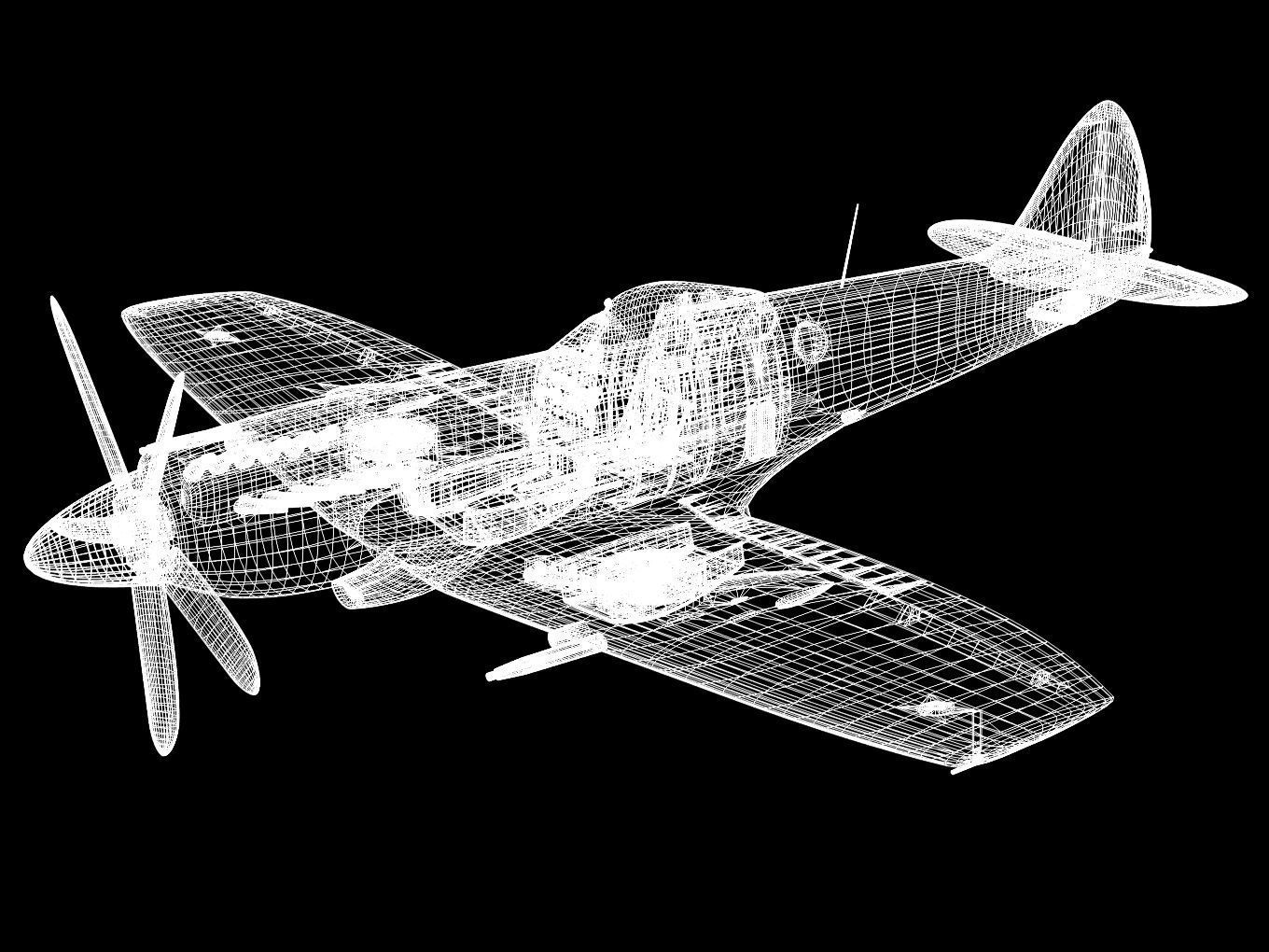 Supermarine Spitfire Mk-XIVe 3D model_16