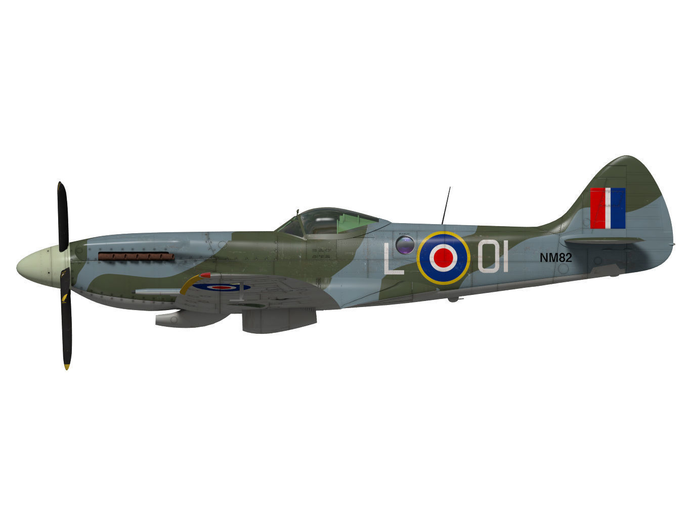 Supermarine Spitfire Mk-XIVe 3D model_9