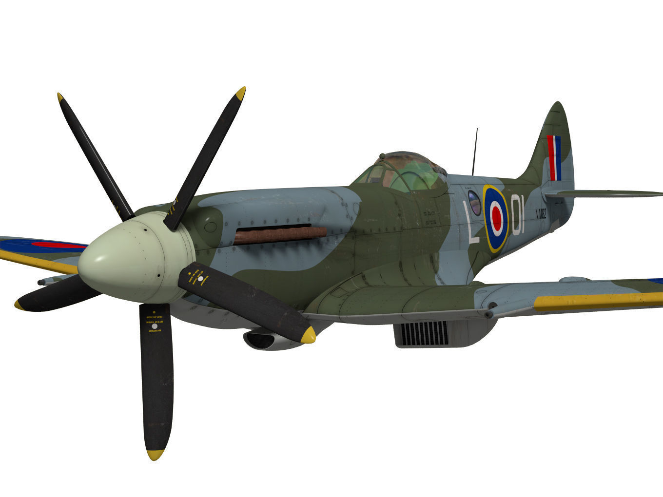 Supermarine Spitfire Mk-XIVe 3D model_4
