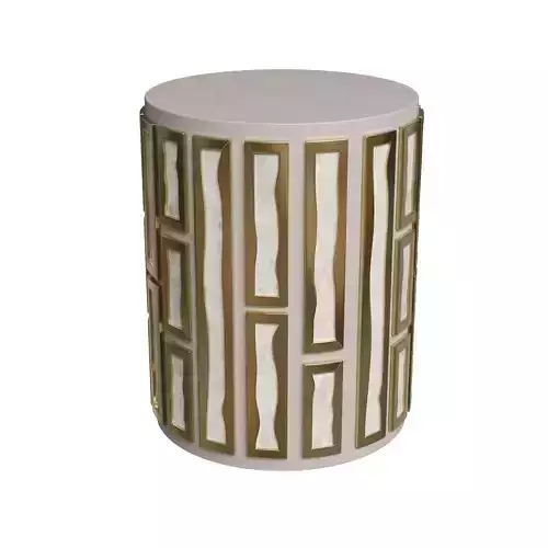 Shagreen Side Table with Quartz and Bronze  by R Y Augousti 3D model