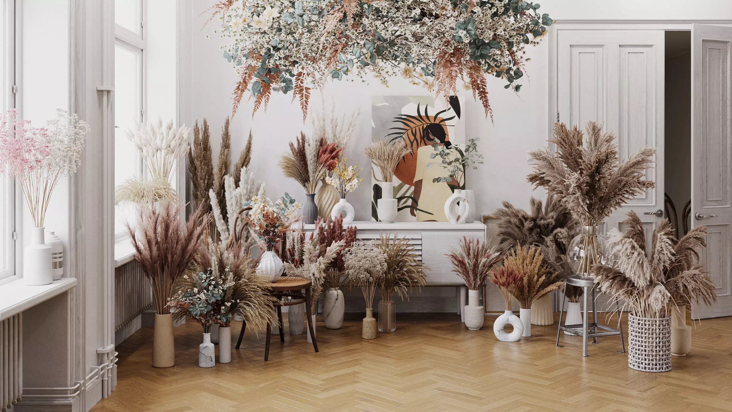 Archmodels vol 294 - collection of dry plant bouquets 3D model_0