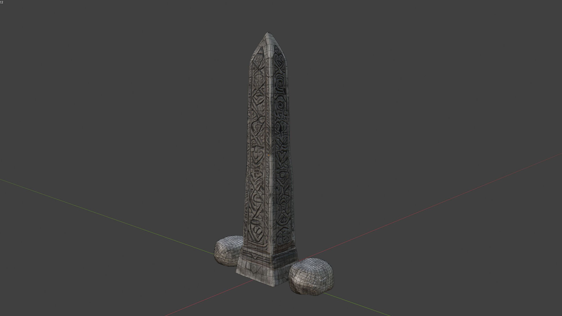 stele   tombstone   rock  stone 3D model_11