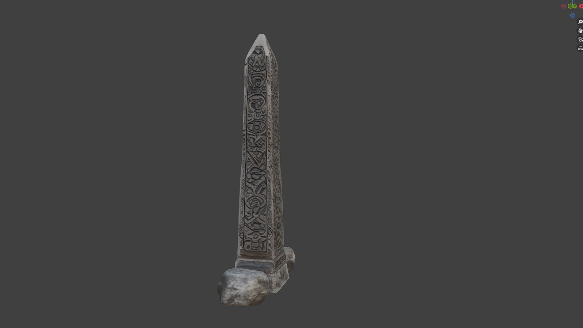 stele   tombstone   rock  stone 3D model_1