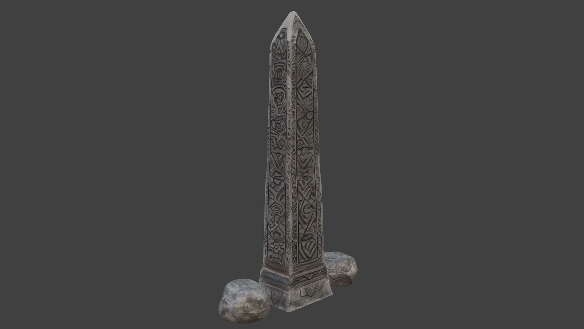 stele   tombstone   rock  stone 3D model_8