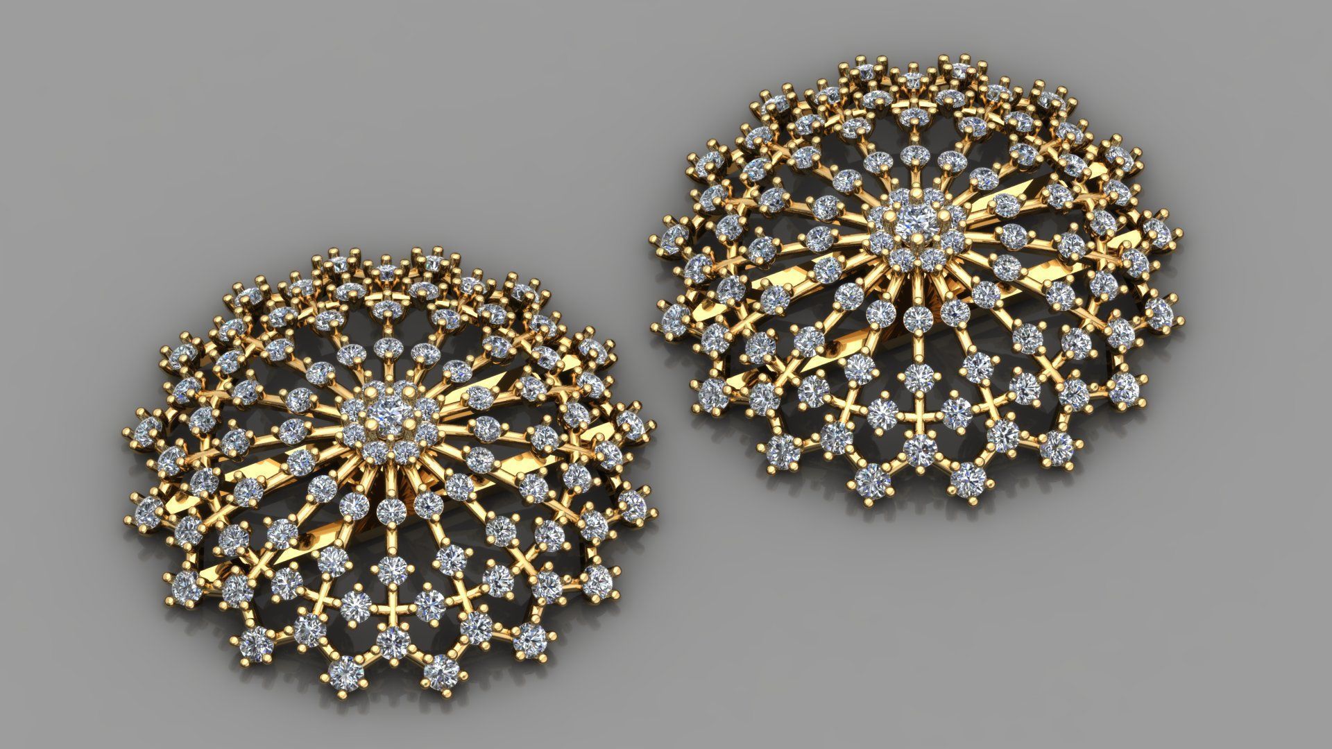 ELEFANT SNOWFLAKE DIAMOND EARRING 3D print model_8