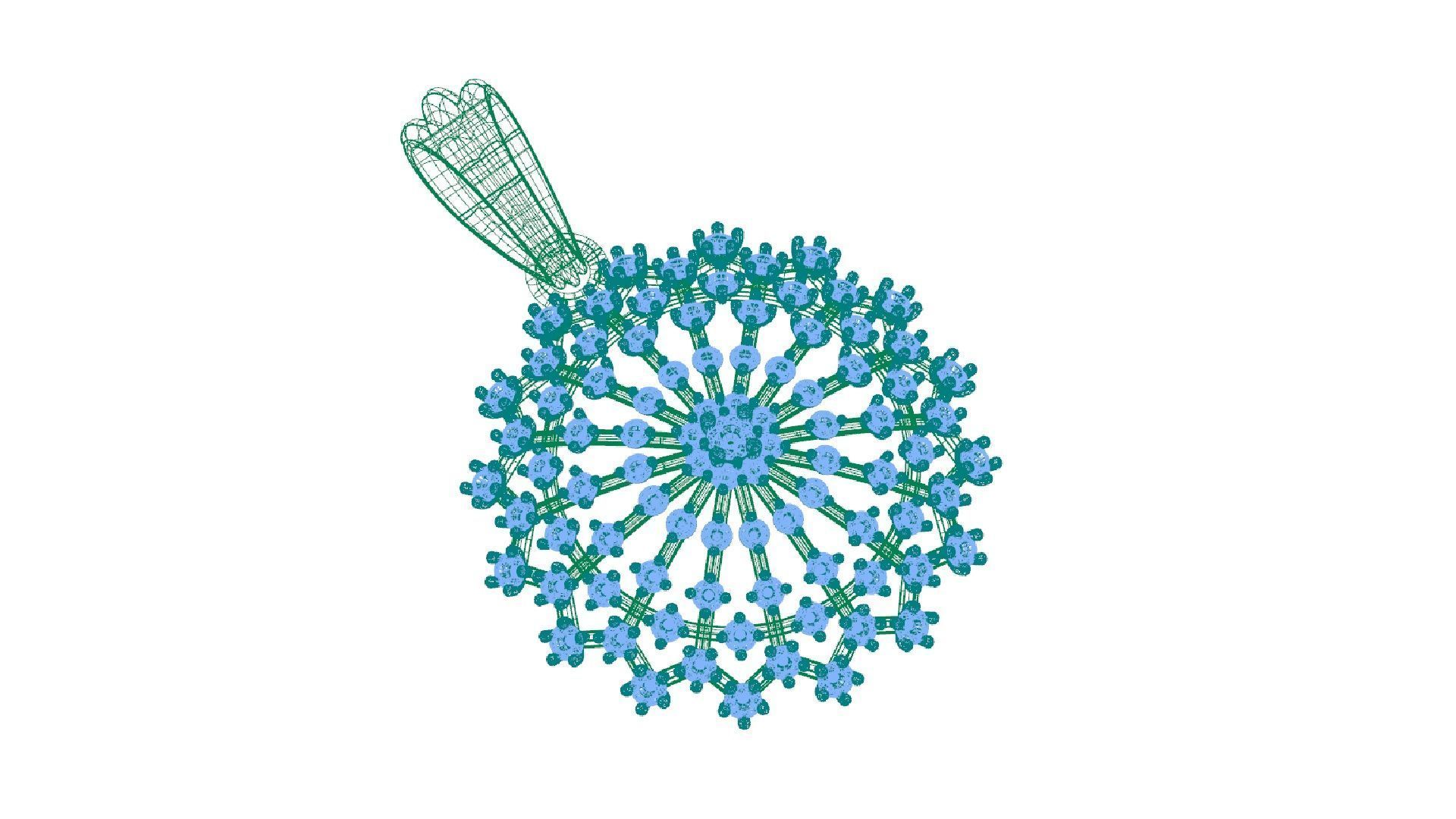 ELEGANT SNOWFLAKE DIAMOND PENDANT 3D print model_9