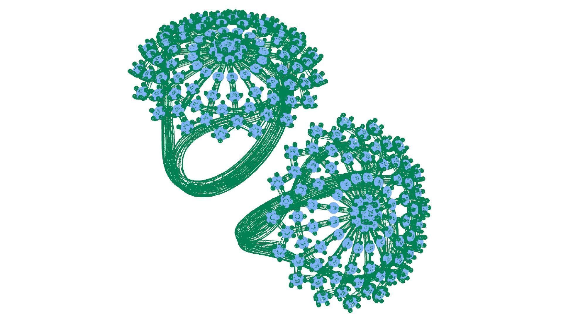 ELEGANT SNOWFLAKE DIAMOND RING 3D print model_6