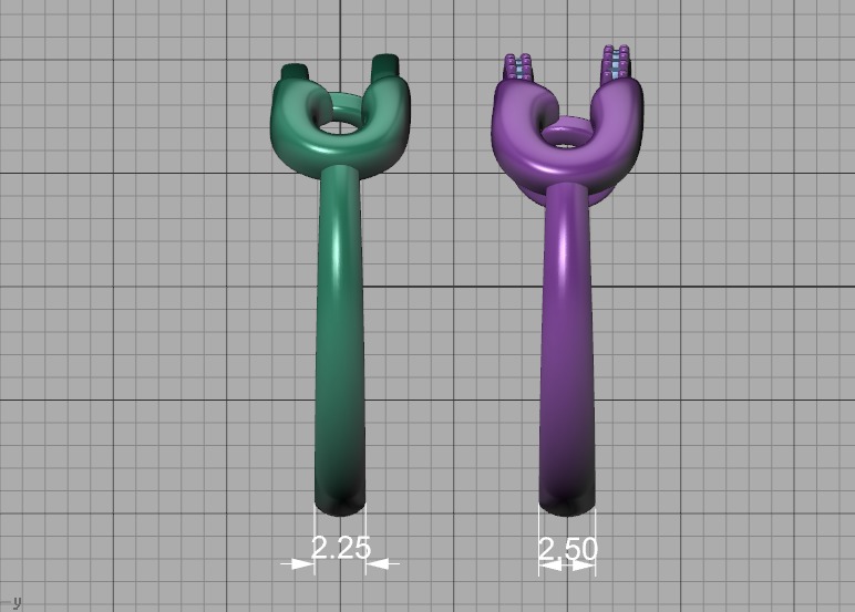Safety Pin Collection 2 Rings 3Dmodels _8