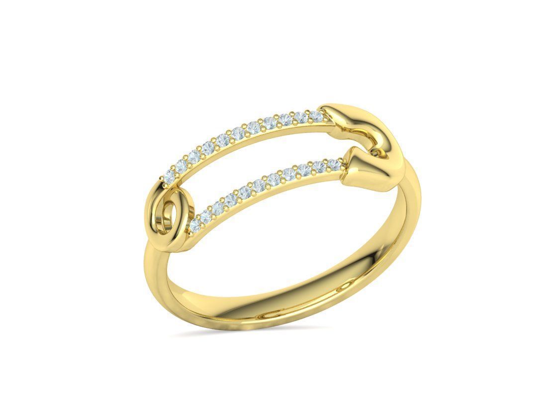 Safety Pin Collection 2 Rings 3Dmodels _35