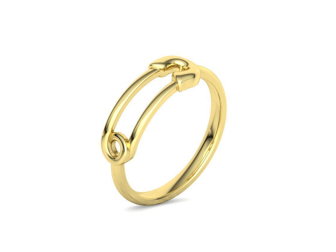 Safety Pin Collection 2 Rings 3Dmodels _50