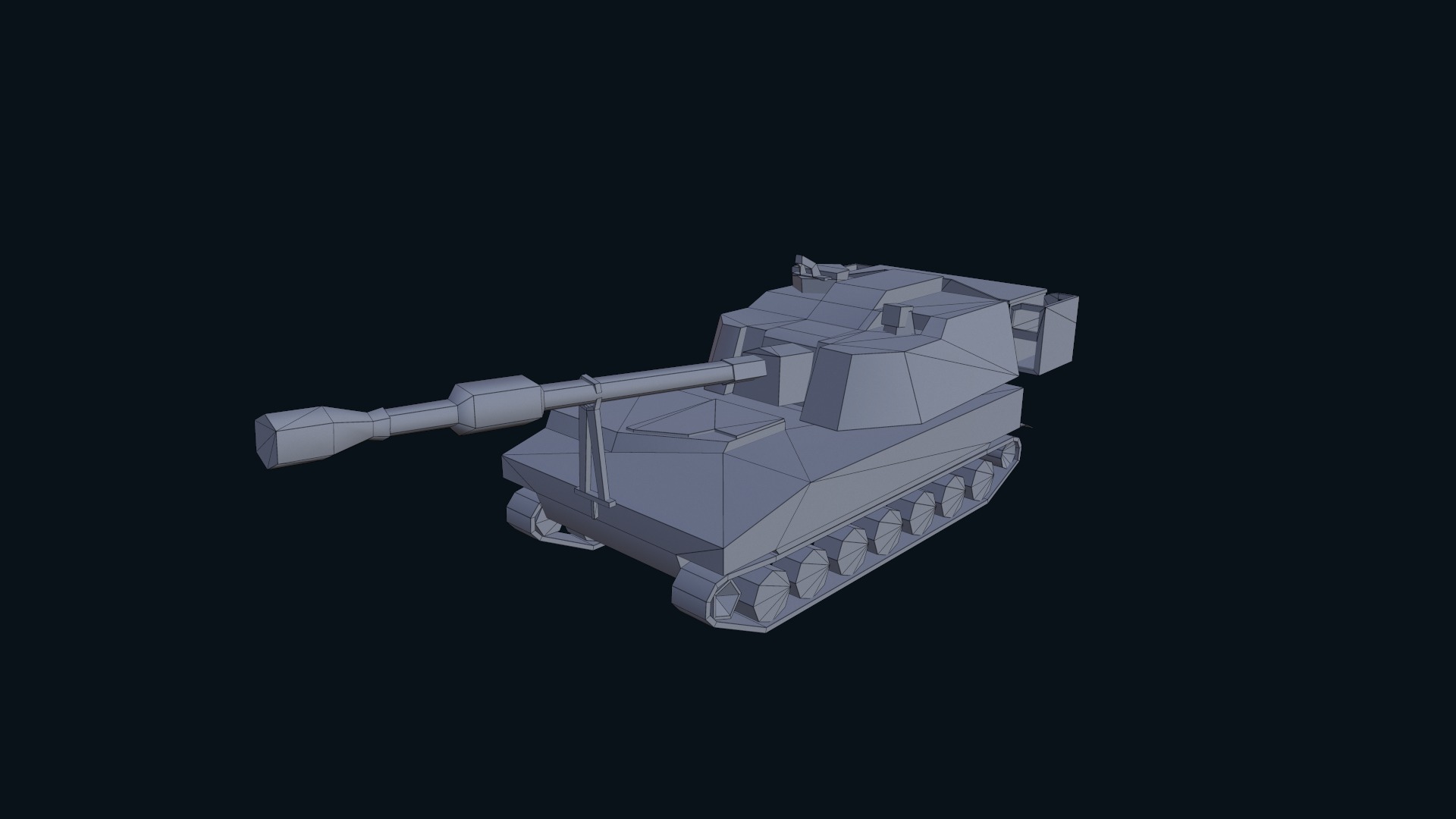 Asset - Army - M109 Howitzer Model Realistic Low-poly 3D model_51