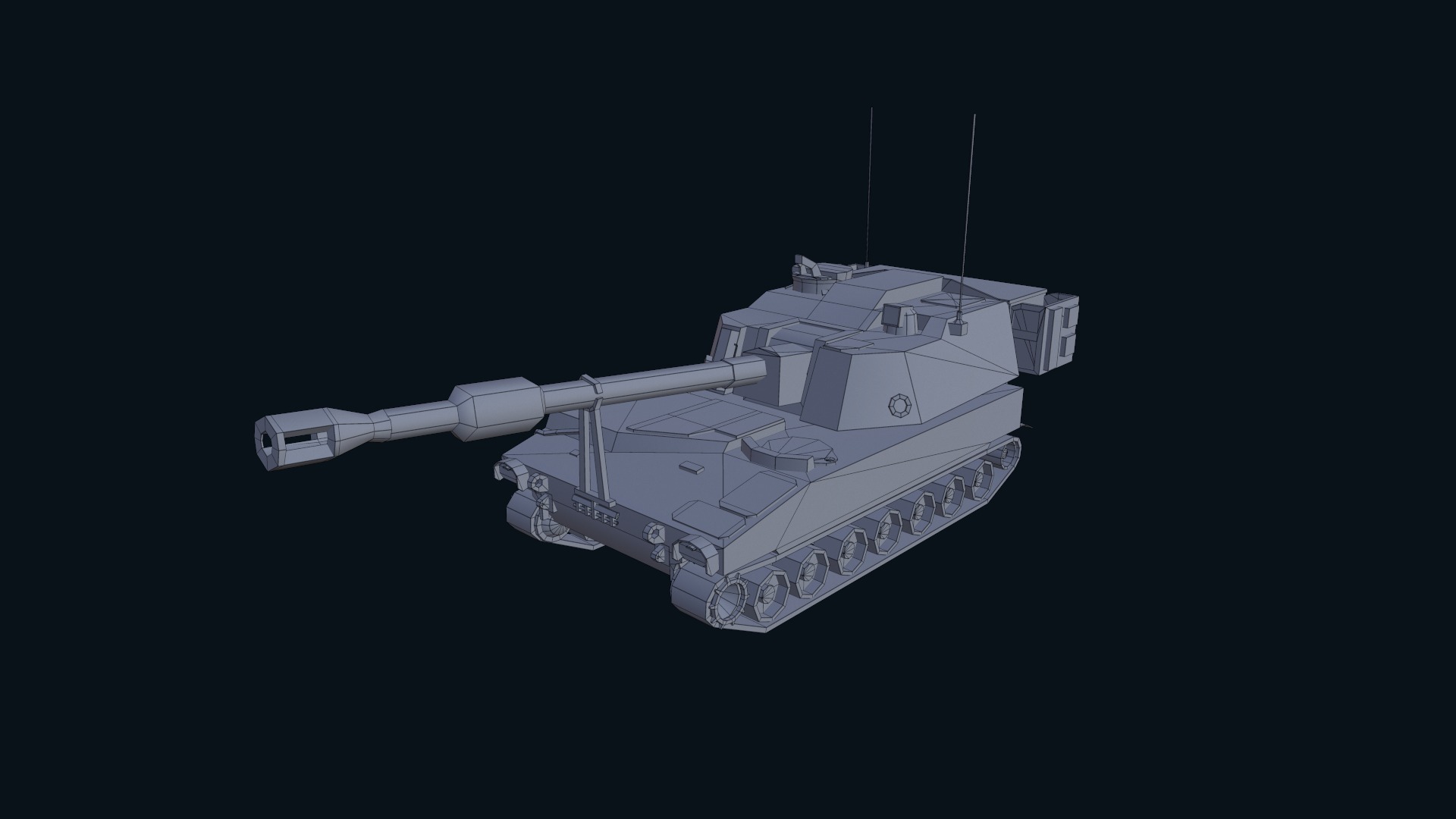 Asset - Army - M109 Howitzer Model Realistic Low-poly 3D model_31