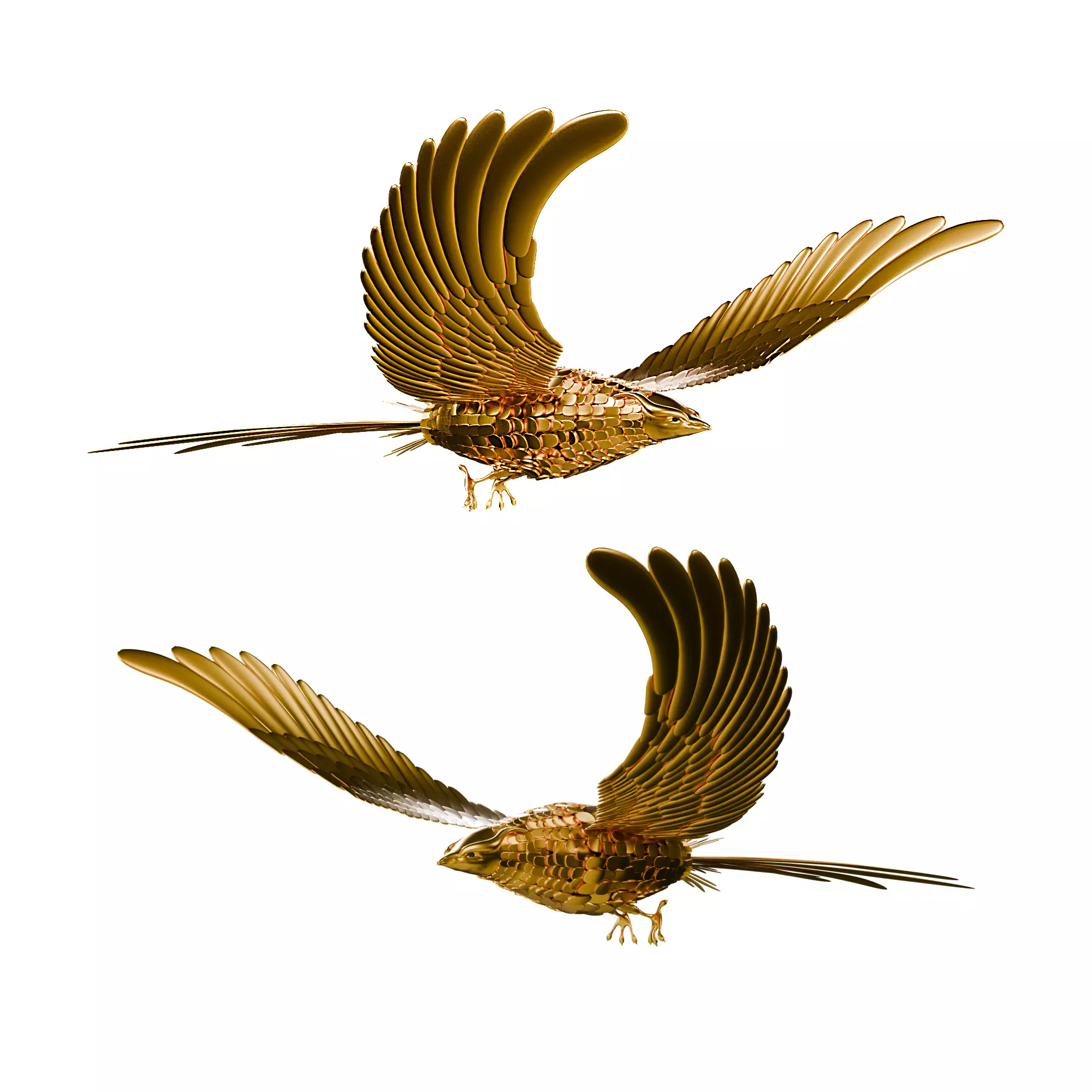 Humo Bird Gold 3D model_0