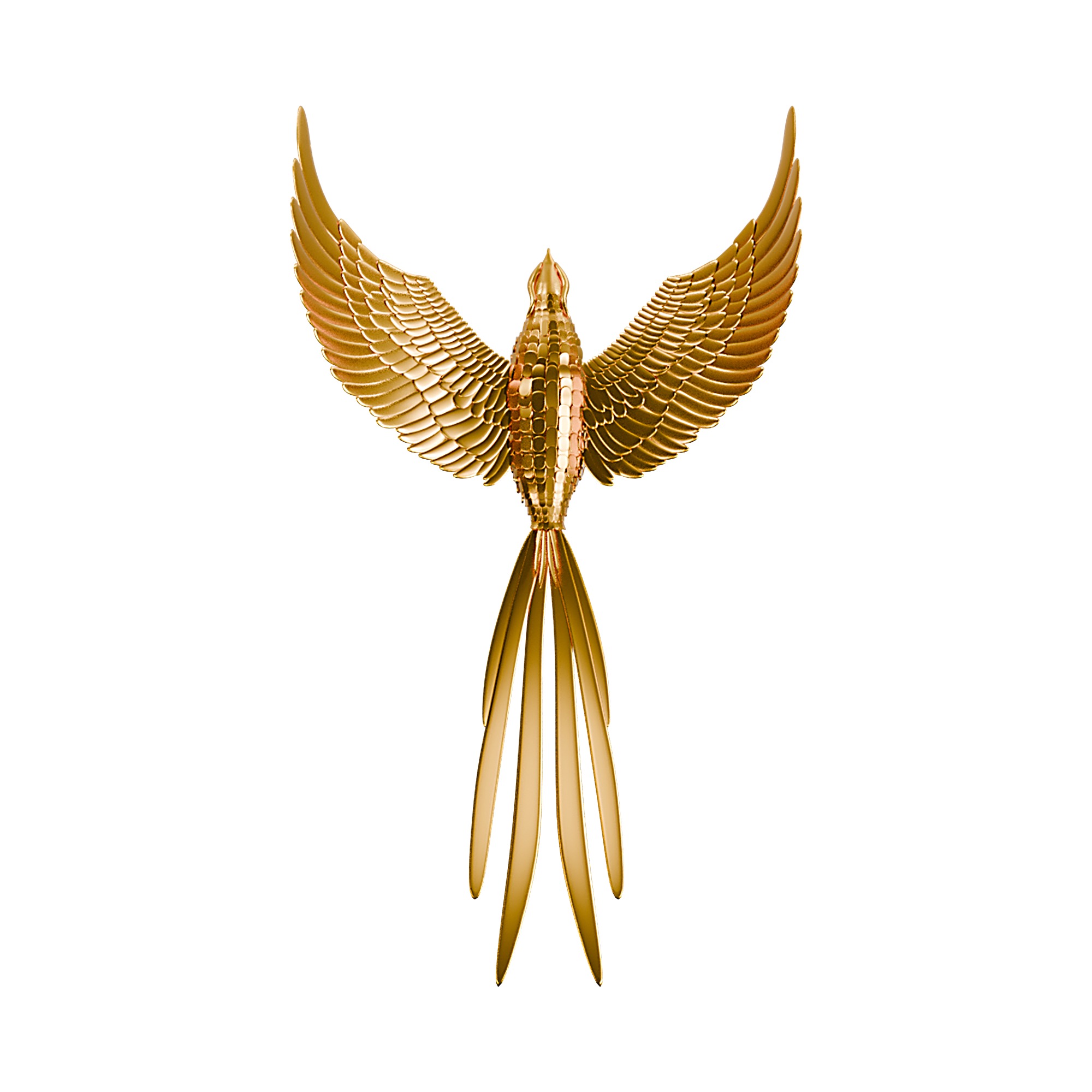Humo Bird Gold 3D model_2