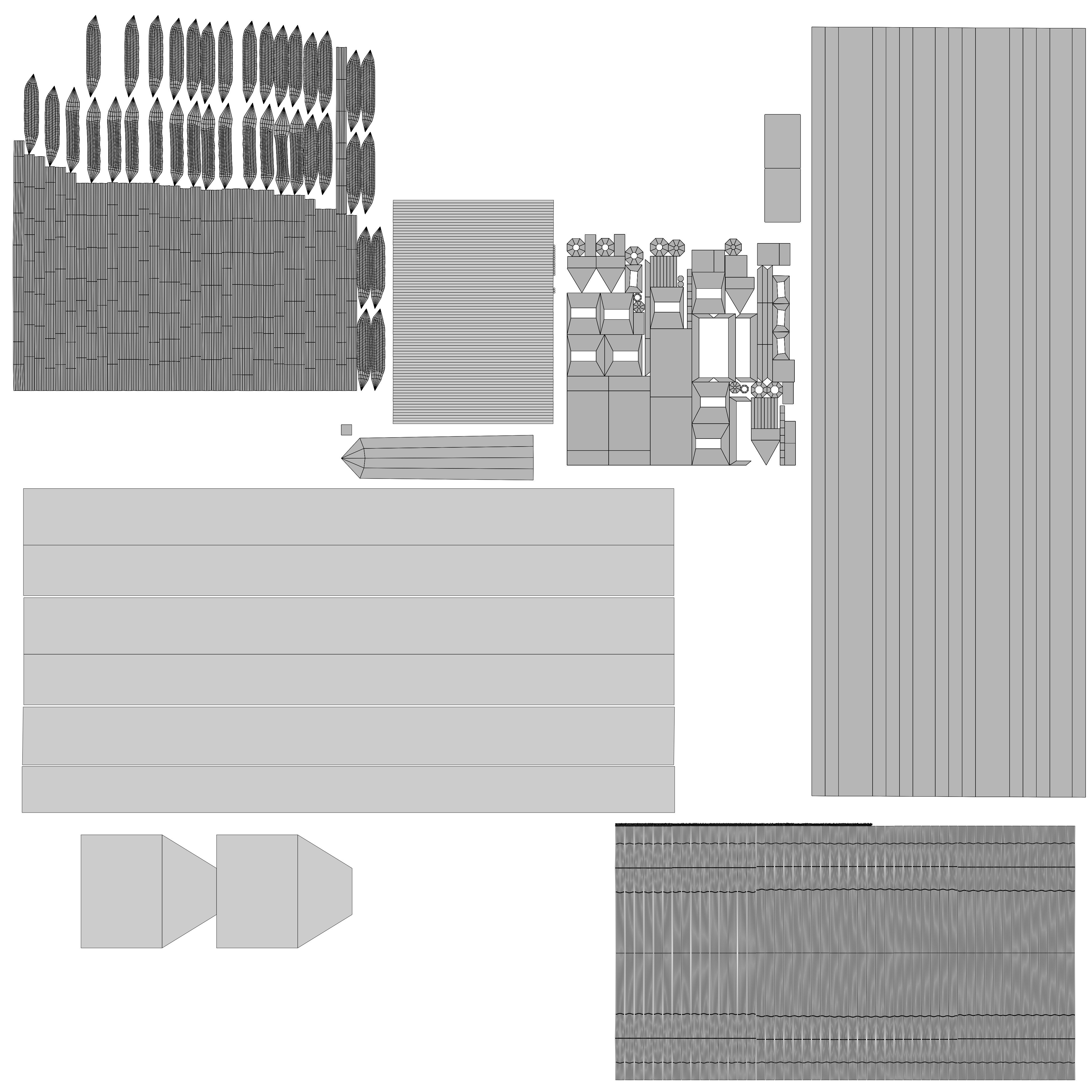 New Security Barbed Wire Fence Low-poly 3D model_10