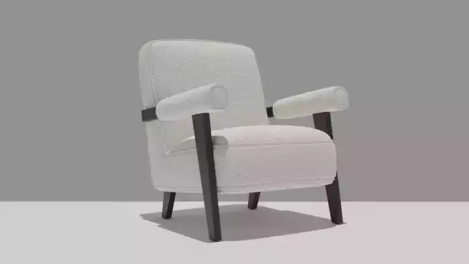 Dallas Armchair - Ivory White Sherpa