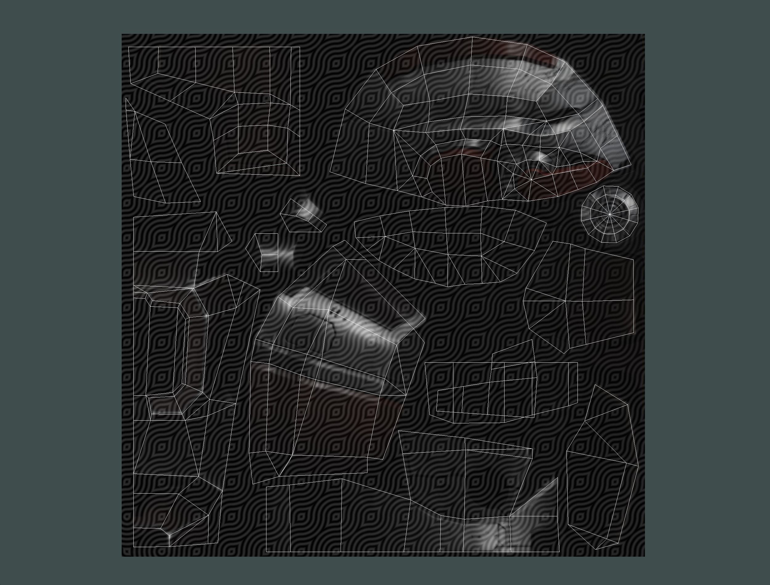 Cartoon Sci-Fi Cyborg Drone Heavy Machine Gunner Low-poly 3D model_62