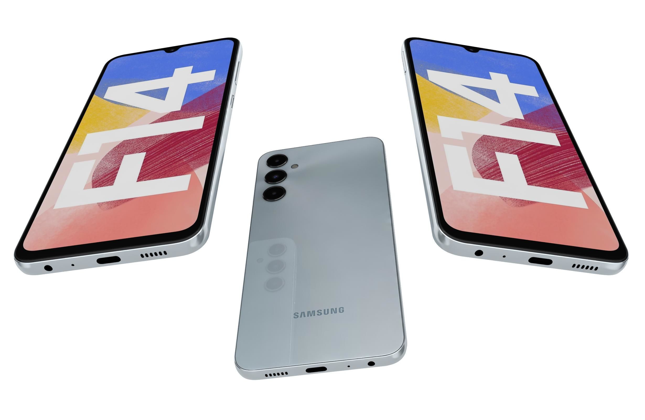 Samsung Galaxy F14 4G Silver 3D model_2