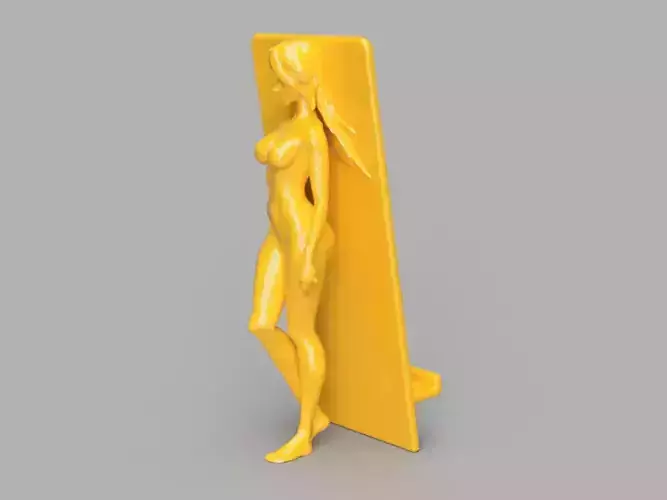 Woman-Shaped Phone Stand 3D print model