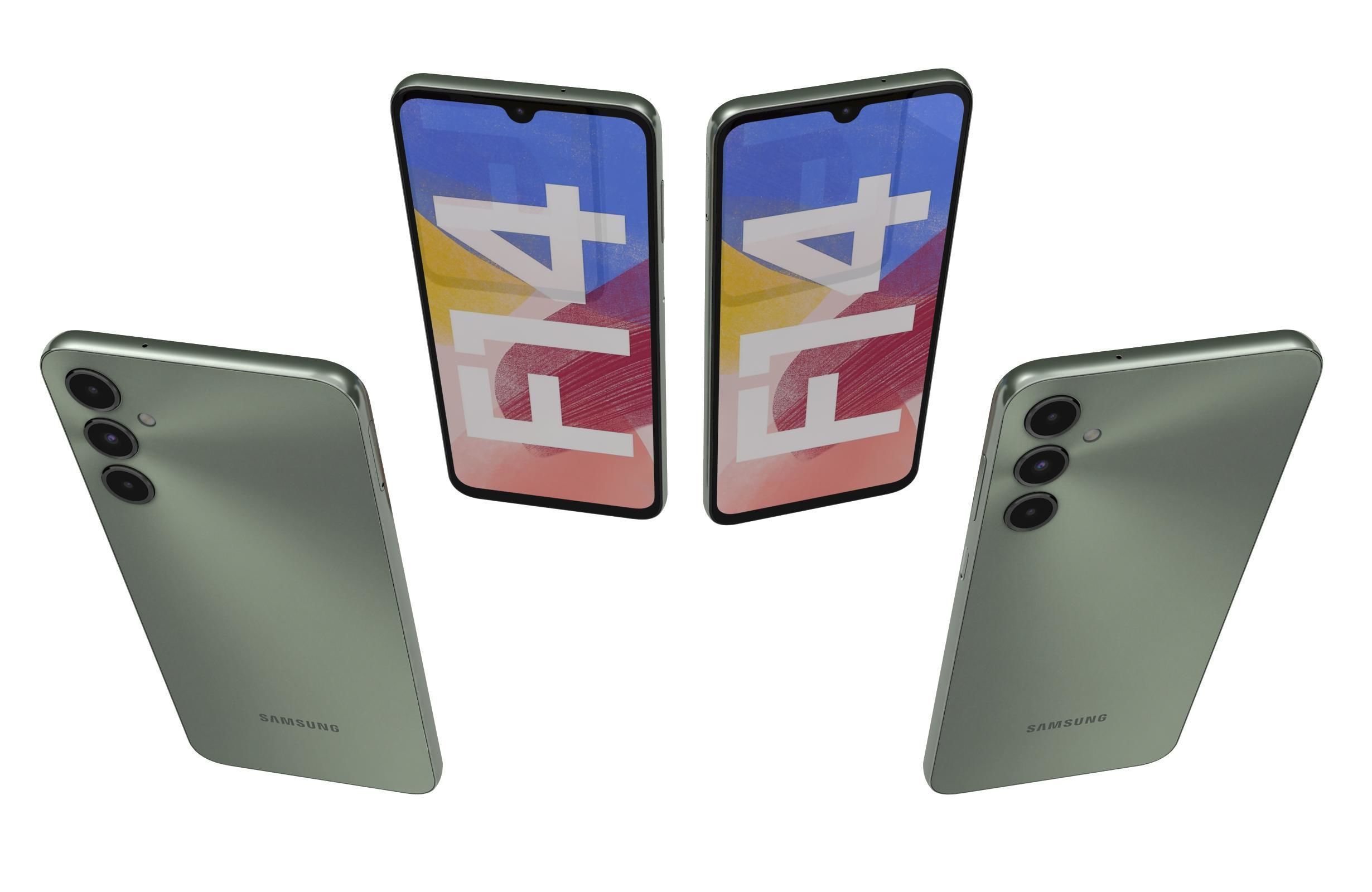 Samsung Galaxy F14 4G Green And Silver 3D model_15