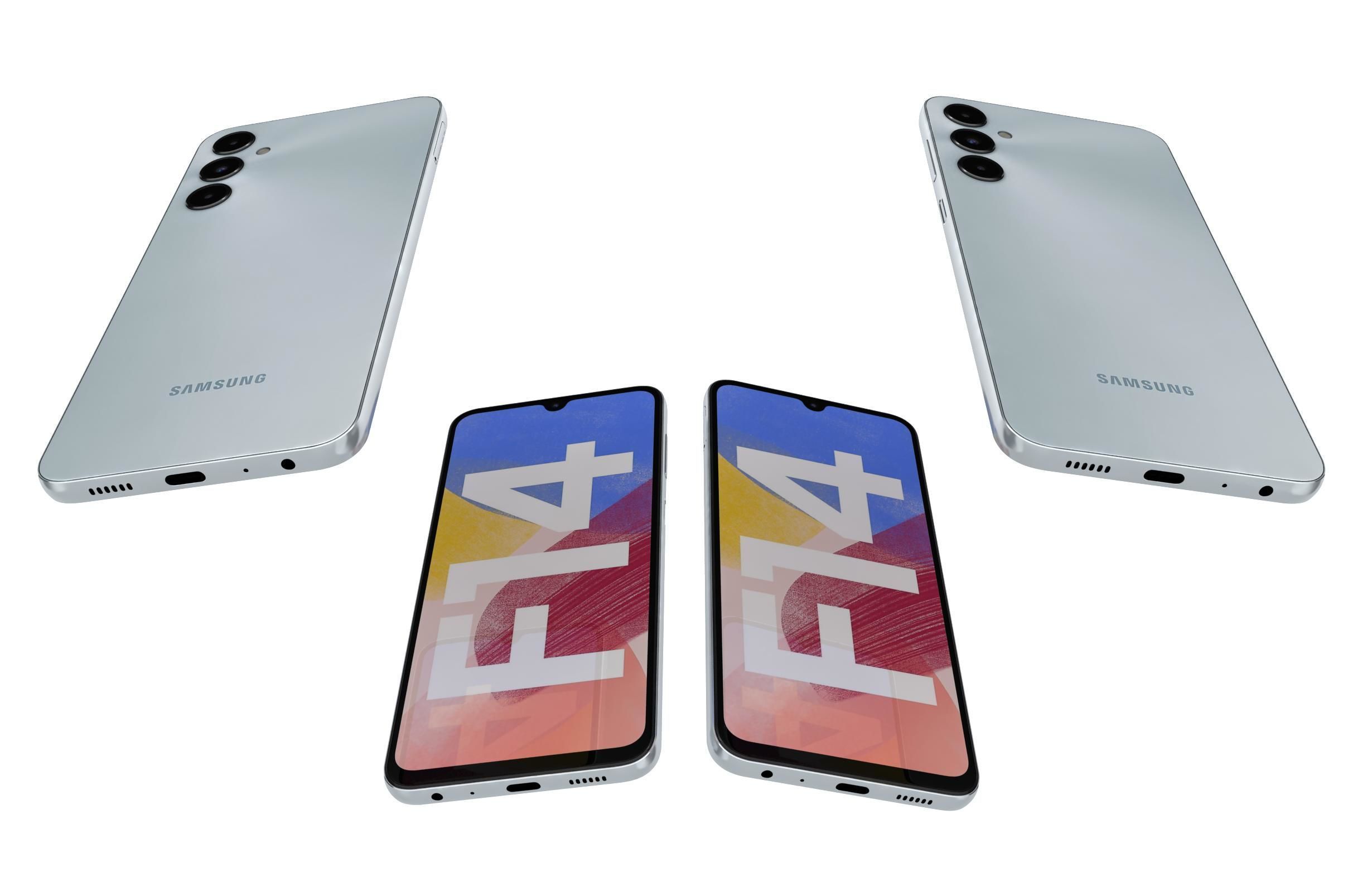 Samsung Galaxy F14 4G Green And Silver 3D model_6