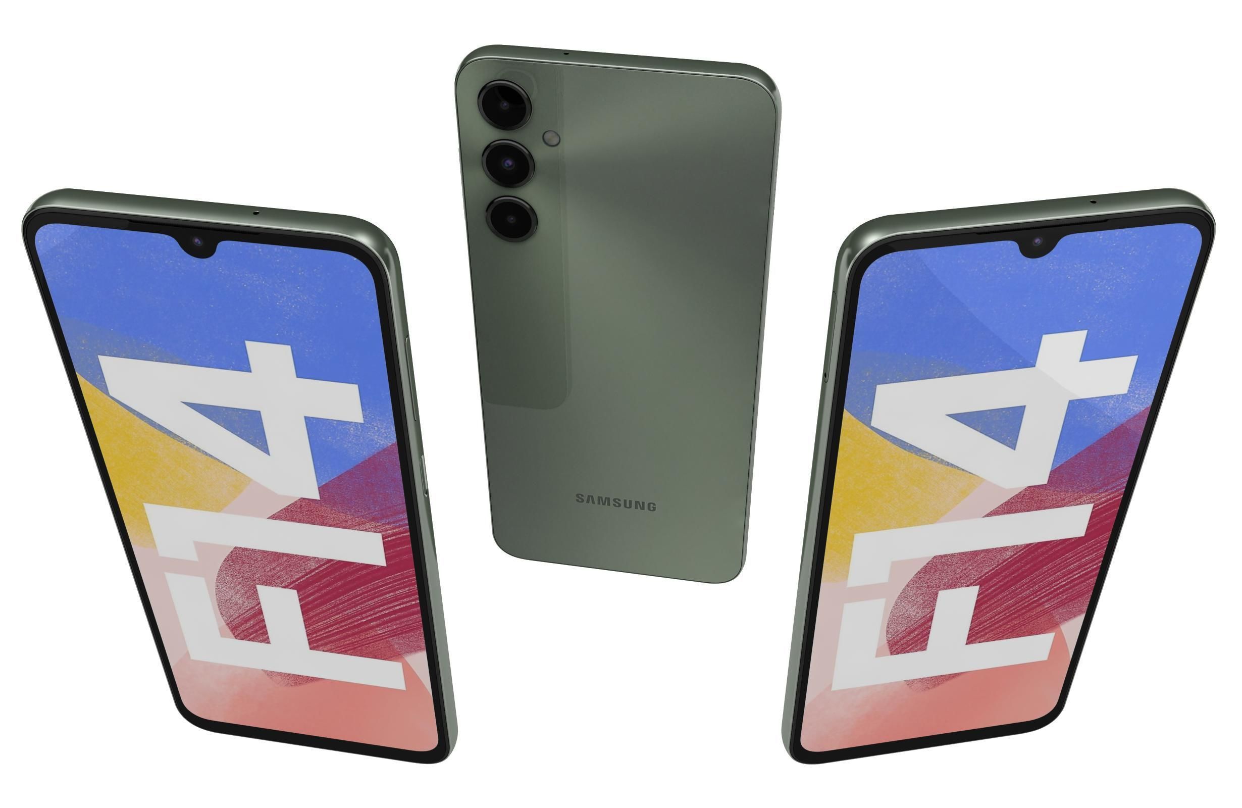 Samsung Galaxy F14 4G Green And Silver 3D model_12