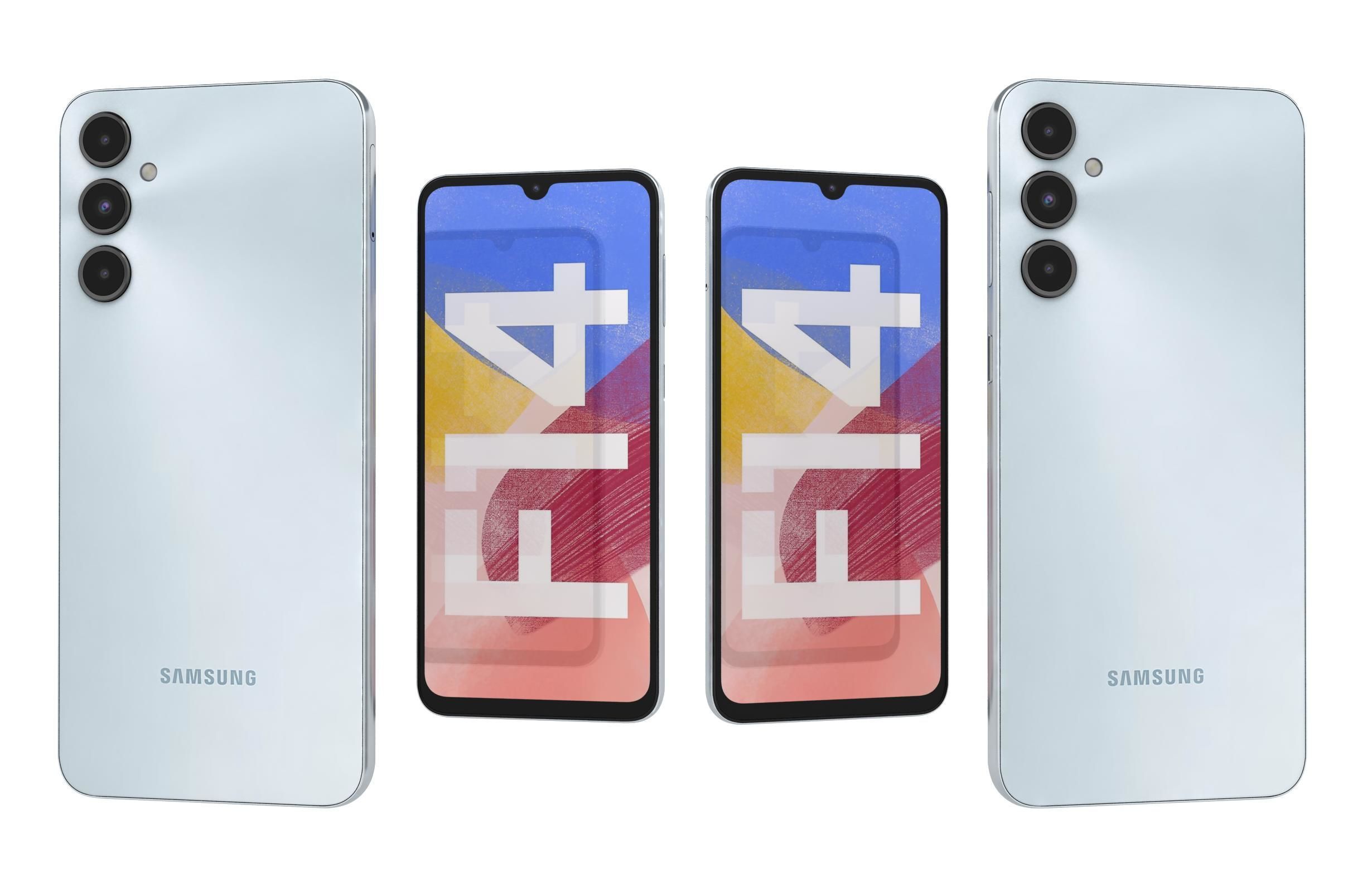 Samsung Galaxy F14 4G Green And Silver 3D model_4