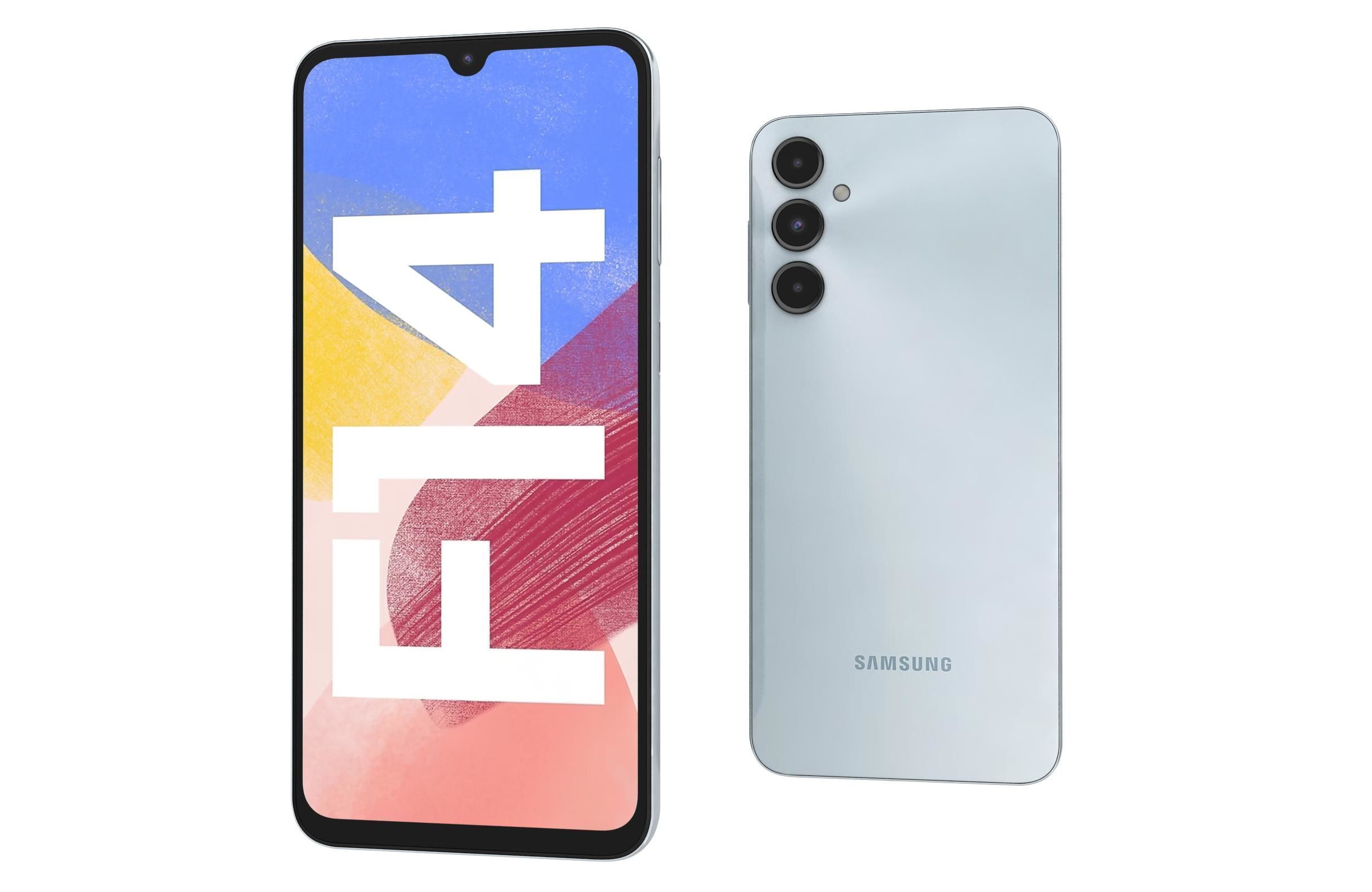 Samsung Galaxy F14 4G Green And Silver 3D model_7