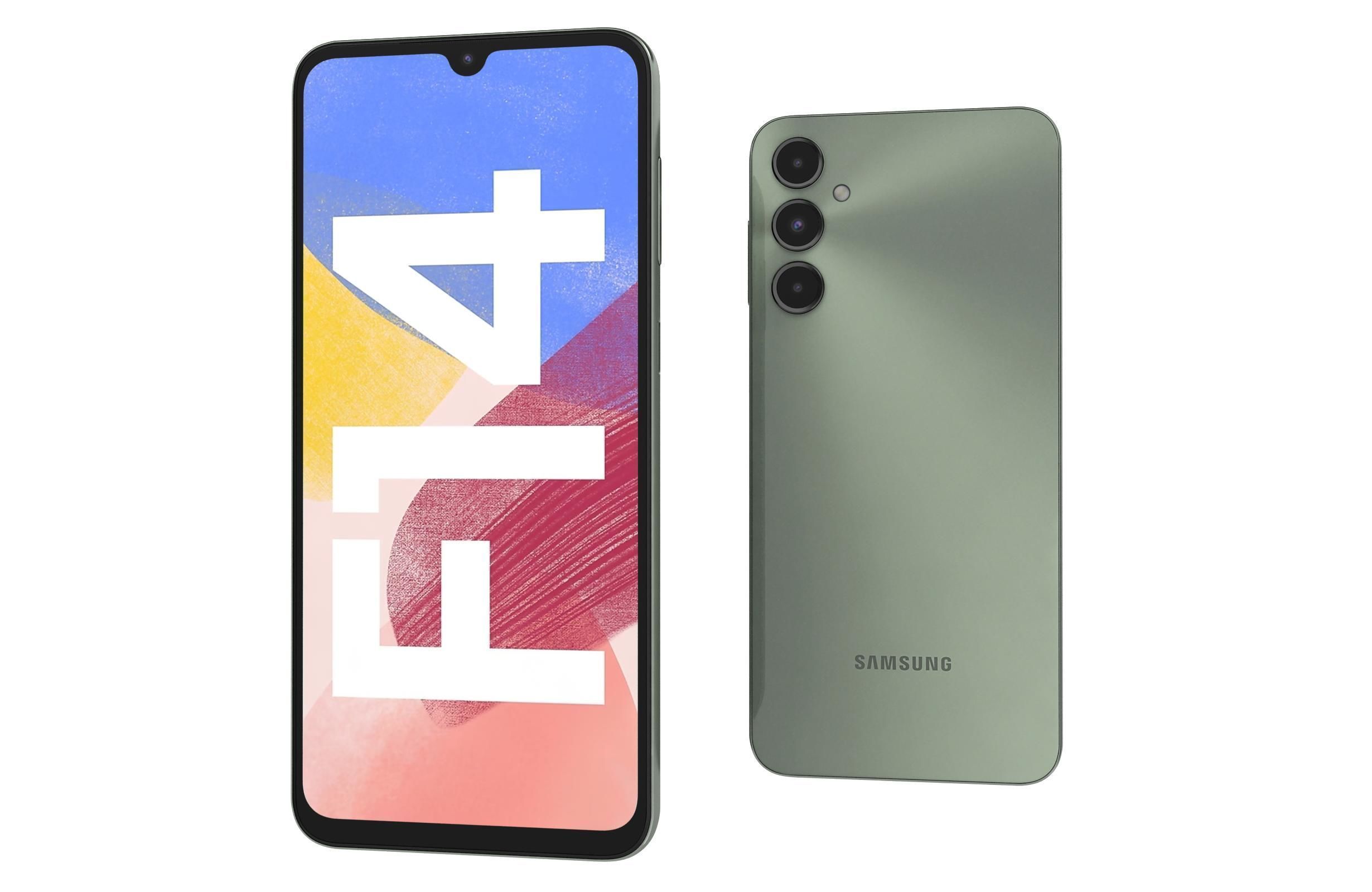 Samsung Galaxy F14 4G Green And Silver 3D model_17